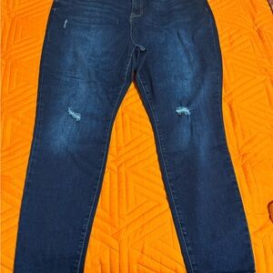 Celebrity Pink Blue Skinny Jeans Distressed
